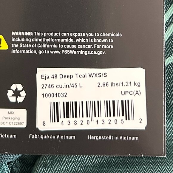 Osprey Eja 48LBackpack - NWT - Picture 5 of 6